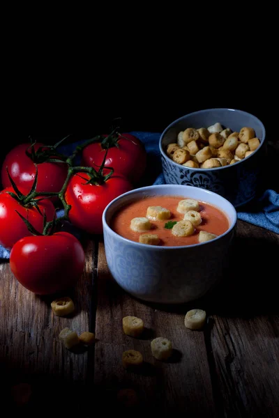 Sopa fría de tomate — Foto de Stock