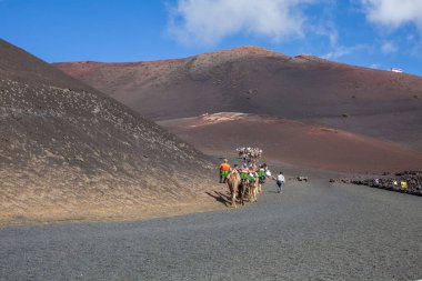 Lanzarote adasında Timanfaya parkı