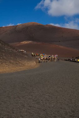 Lanzarote adasında Timanfaya parkı