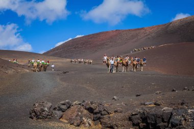 Lanzarote adasında Timanfaya parkı