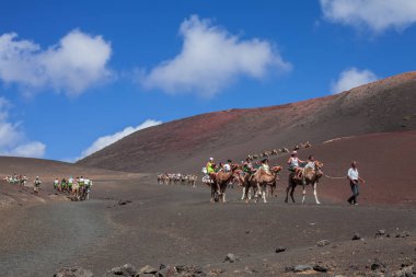 Lanzarote adasında Timanfaya parkı