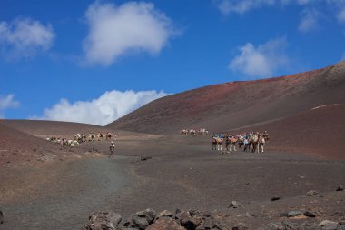 Lanzarote adasında Timanfaya parkı