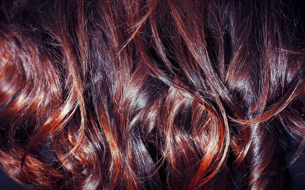Braune Lockige Haare Hintergrund Erstaunliche Schönheit Der Natürlichen Dunkel Gelockten — Stockfoto