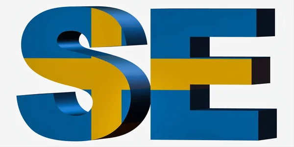 Litery Standardowy Kod Kraju Skrót Kodu Standart Szwecja — Zdjęcie stockowe