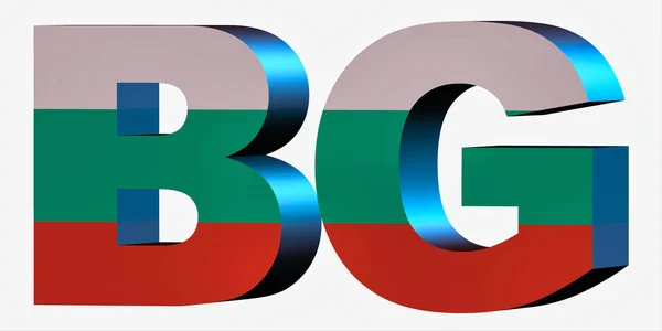 Litery Standardowy Kod Kraju Skrót Kodu Standart Bułgaria — Zdjęcie stockowe