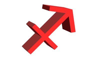 3D, illüstrasyon, vektör - zodyak sembolü - saggitarius
