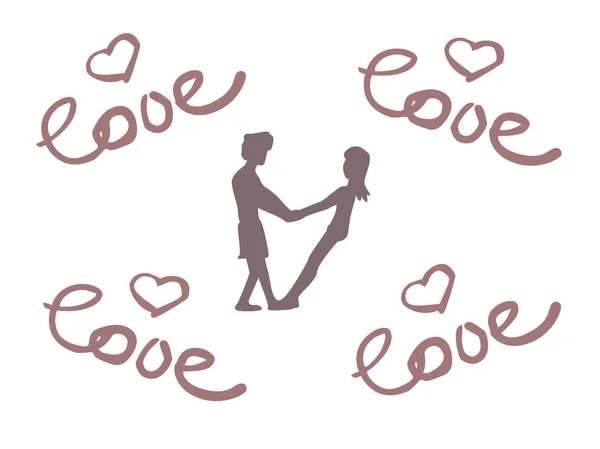 Illustration Kärlek Älskande Par Begreppet Kärlek Och Relationer Harmoni — Stockfoto