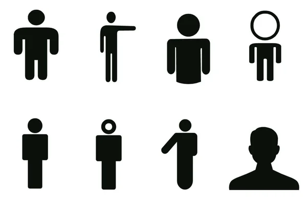 Set Symbolen Voor Man Jongen Gentleman Illustratie Vector — Stockfoto