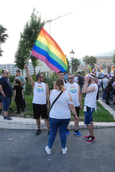 Salerno Güney Talya Mayıs 2018 Gay Pride Olay Eşcinsel Gurur — Stok fotoğraf