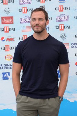 Giffoni Valle Piana, Sa, İtalya - 23 Temmuz 2018: Sam Claflin, Giffoni Film Festivali 2018 - üzerinde 23 Temmuz 2018 Giffoni Valle Piana, İtalya 