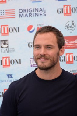 Giffoni Valle Piana, Sa, İtalya - 23 Temmuz 2018: Sam Claflin, Giffoni Film Festivali 2018 - üzerinde 23 Temmuz 2018 Giffoni Valle Piana, İtalya 