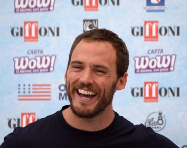 Giffoni Valle Piana, Sa, İtalya - 23 Temmuz 2018: Sam Claflin, Giffoni Film Festivali 2018 - üzerinde 23 Temmuz 2018 Giffoni Valle Piana, İtalya 