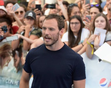 Giffoni Valle Piana, Sa, İtalya - 23 Temmuz 2018: Sam Claflin, Giffoni Film Festivali 2018 - üzerinde 23 Temmuz 2018 Giffoni Valle Piana, İtalya 