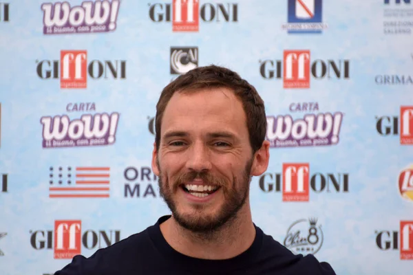 Giffoni Valle Piana, Sa, İtalya - 23 Temmuz 2018: Sam Claflin, Giffoni Film Festivali 2018 - üzerinde 23 Temmuz 2018 Giffoni Valle Piana, İtalya 