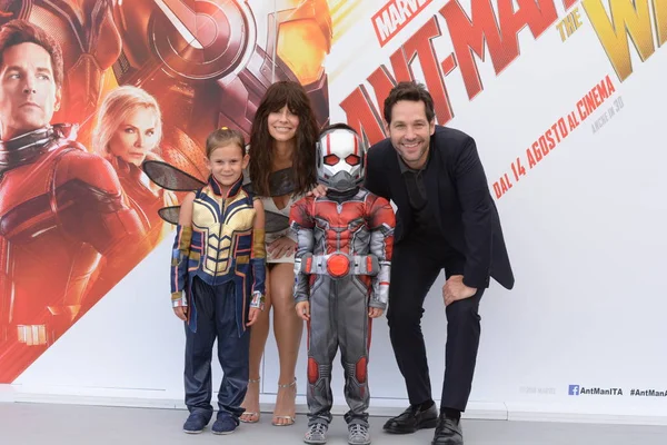 Giffoni Valle Piana Italy July 2018 Paul Rudd Evangeline Lilly — Stock Photo, Image