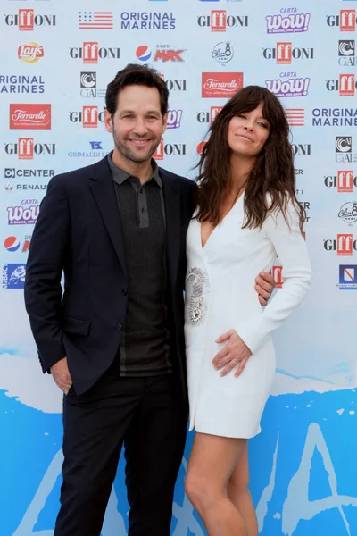 Giffoni Valle Piana Italy July 2018 Paul Rudd Evangeline Lilly — Stock Photo, Image