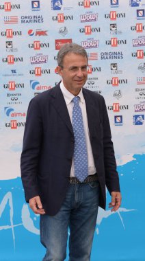 Giffoni Valle Piana, Sa, İtalya - 23 Temmuz 2018: Bakanı Sergio Costa adlı Giffoni Film Festivali 2018 - üzerinde 23 Temmuz 2018 Giffoni Valle Piana, İtalya 