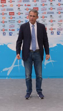 Giffoni Valle Piana, Sa, İtalya - 23 Temmuz 2018: Bakanı Sergio Costa adlı Giffoni Film Festivali 2018 - üzerinde 23 Temmuz 2018 Giffoni Valle Piana, İtalya 