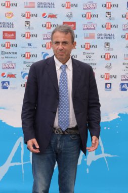 Giffoni Valle Piana, Sa, İtalya - 23 Temmuz 2018: Bakanı Sergio Costa adlı Giffoni Film Festivali 2018 - üzerinde 23 Temmuz 2018 Giffoni Valle Piana, İtalya 