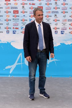 Giffoni Valle Piana, Sa, İtalya - 23 Temmuz 2018: Bakanı Sergio Costa adlı Giffoni Film Festivali 2018 - üzerinde 23 Temmuz 2018 Giffoni Valle Piana, İtalya 