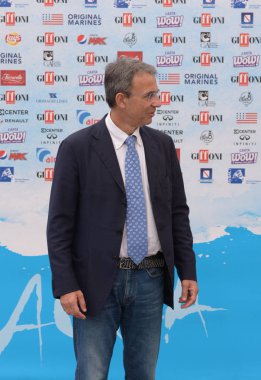 Giffoni Valle Piana, Sa, İtalya - 23 Temmuz 2018: Bakanı Sergio Costa adlı Giffoni Film Festivali 2018 - üzerinde 23 Temmuz 2018 Giffoni Valle Piana, İtalya 