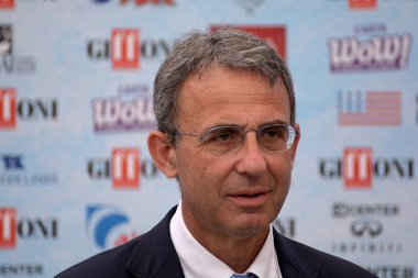 Giffoni Valle Piana, Sa, İtalya - 23 Temmuz 2018: Bakanı Sergio Costa adlı Giffoni Film Festivali 2018 - üzerinde 23 Temmuz 2018 Giffoni Valle Piana, İtalya