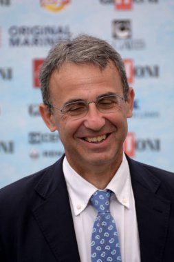 Giffoni Valle Piana, Sa, İtalya - 23 Temmuz 2018: Bakanı Sergio Costa adlı Giffoni Film Festivali 2018 - üzerinde 23 Temmuz 2018 Giffoni Valle Piana, İtalya 
