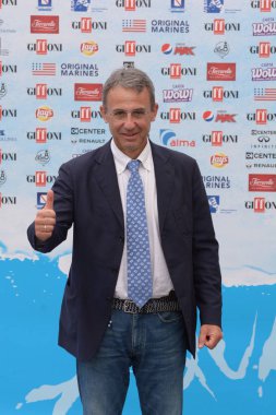 Giffoni Valle Piana, Sa, İtalya - 23 Temmuz 2018: Bakanı Sergio Costa adlı Giffoni Film Festivali 2018 - üzerinde 23 Temmuz 2018 Giffoni Valle Piana, İtalya 