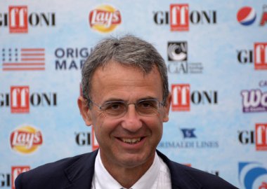 Giffoni Valle Piana, Sa, İtalya - 23 Temmuz 2018: Bakanı Sergio Costa adlı Giffoni Film Festivali 2018 - üzerinde 23 Temmuz 2018 Giffoni Valle Piana, İtalya 