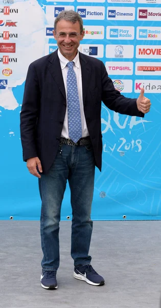 Giffoni Valle Piana, Sa, İtalya - 23 Temmuz 2018: Bakanı Sergio Costa adlı Giffoni Film Festivali 2018 - üzerinde 23 Temmuz 2018 Giffoni Valle Piana, İtalya 