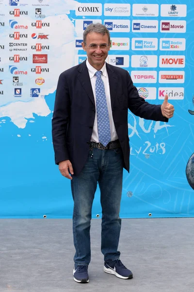 Giffoni Valle Piana, Sa, İtalya - 23 Temmuz 2018: Bakanı Sergio Costa adlı Giffoni Film Festivali 2018 - üzerinde 23 Temmuz 2018 Giffoni Valle Piana, İtalya 
