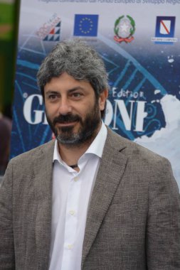 Giffoni Valle Piana, Sa, İtalya - 23 Temmuz 2018: Roberto Fico, Giffoni Film Festivali 2018 - üzerinde 23 Temmuz 2018 Giffoni Valle Piana, İtalya