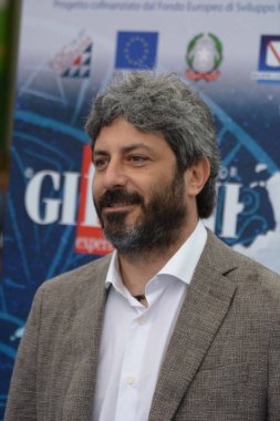 Giffoni Valle Piana, Sa, İtalya - 23 Temmuz 2018: Roberto Fico, Giffoni Film Festivali 2018 - üzerinde 23 Temmuz 2018 Giffoni Valle Piana, İtalya