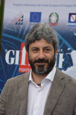 Giffoni Valle Piana, Sa, İtalya - 23 Temmuz 2018: Roberto Fico, Giffoni Film Festivali 2018 - üzerinde 23 Temmuz 2018 Giffoni Valle Piana, İtalya