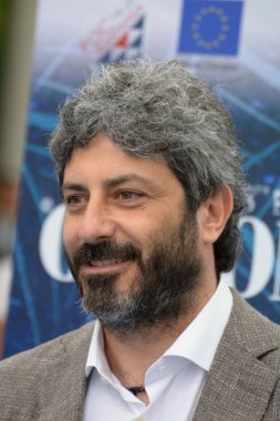 Giffoni Valle Piana, Sa, İtalya - 23 Temmuz 2018: Roberto Fico, Giffoni Film Festivali 2018 - üzerinde 23 Temmuz 2018 Giffoni Valle Piana, İtalya
