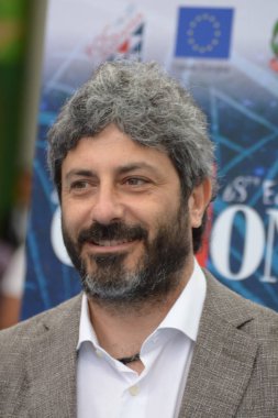 Giffoni Valle Piana, Sa, İtalya - 23 Temmuz 2018: Roberto Fico, Giffoni Film Festivali 2018 - üzerinde 23 Temmuz 2018 Giffoni Valle Piana, İtalya