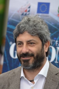 Giffoni Valle Piana, Sa, İtalya - 23 Temmuz 2018: Roberto Fico, Giffoni Film Festivali 2018 - üzerinde 23 Temmuz 2018 Giffoni Valle Piana, İtalya