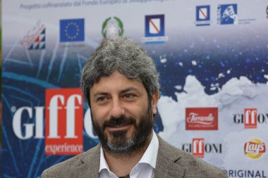 Giffoni Valle Piana, Sa, İtalya - 23 Temmuz 2018: Roberto Fico, Giffoni Film Festivali 2018 - üzerinde 23 Temmuz 2018 Giffoni Valle Piana, İtalya
