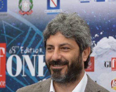 Giffoni Valle Piana, Sa, İtalya - 23 Temmuz 2018: Roberto Fico, Giffoni Film Festivali 2018 - üzerinde 23 Temmuz 2018 Giffoni Valle Piana, İtalya
