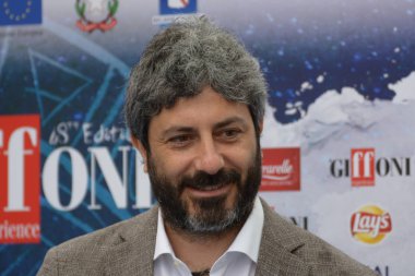 Giffoni Valle Piana, Sa, İtalya - 23 Temmuz 2018: Roberto Fico, Giffoni Film Festivali 2018 - üzerinde 23 Temmuz 2018 Giffoni Valle Piana, İtalya