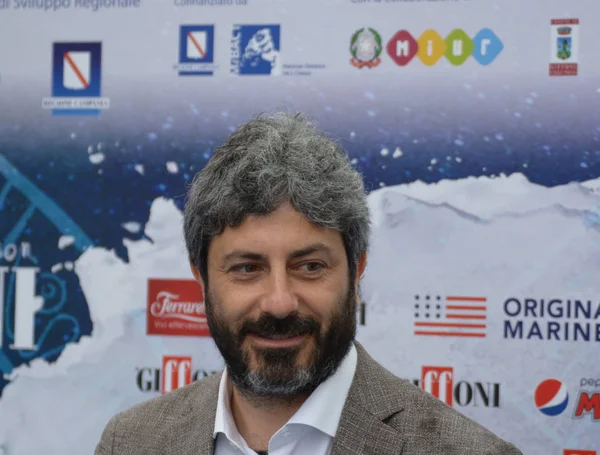 Giffoni Valle Piana, Sa, İtalya - 23 Temmuz 2018: Roberto Fico, Giffoni Film Festivali 2018 - üzerinde 23 Temmuz 2018 Giffoni Valle Piana, İtalya