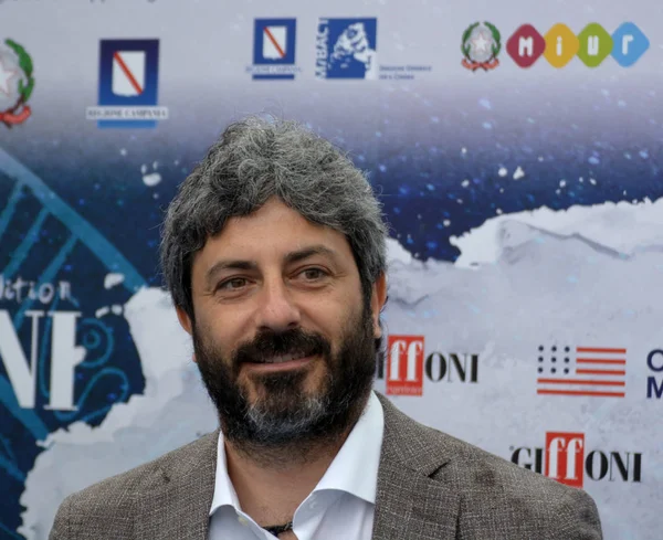 Giffoni Valle Piana, Sa, İtalya - 23 Temmuz 2018: Roberto Fico, Giffoni Film Festivali 2018 - üzerinde 23 Temmuz 2018 Giffoni Valle Piana, İtalya
