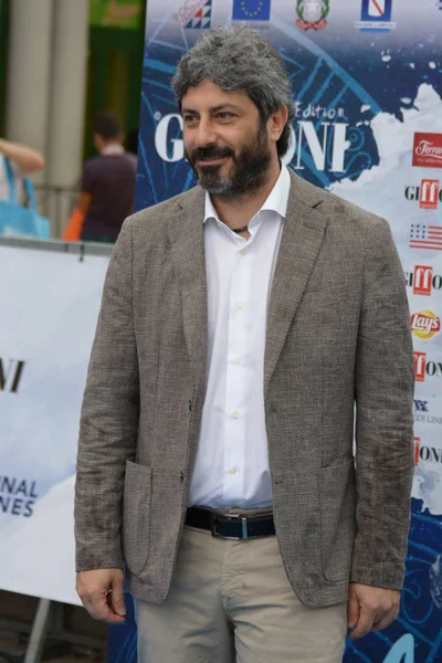 Giffoni Valle Piana, Sa, İtalya - 23 Temmuz 2018: Roberto Fico, Giffoni Film Festivali 2018 - üzerinde 23 Temmuz 2018 Giffoni Valle Piana, İtalya