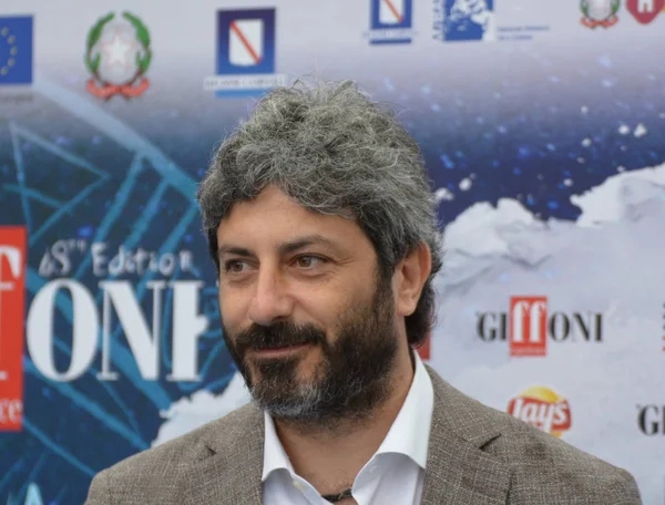 Giffoni Valle Piana, Sa, İtalya - 23 Temmuz 2018: Roberto Fico, Giffoni Film Festivali 2018 - üzerinde 23 Temmuz 2018 Giffoni Valle Piana, İtalya