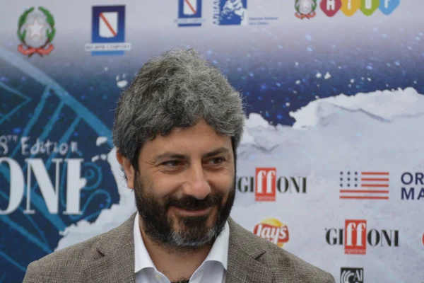 Giffoni Valle Piana, Sa, İtalya - 23 Temmuz 2018: Roberto Fico, Giffoni Film Festivali 2018 - üzerinde 23 Temmuz 2018 Giffoni Valle Piana, İtalya