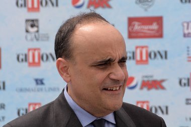 Giffoni Valle Piana, Sa, İtalya - 28 Temmuz 2018: Alberto Bonisoli, Giffoni Film Festivali 2018 - üzerinde 28 Temmuz 2018 Giffoni Valle Piana, İtalya