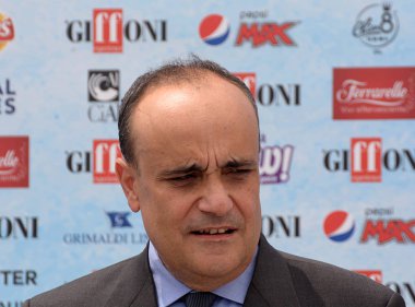 Giffoni Valle Piana, Sa, İtalya - 28 Temmuz 2018: Alberto Bonisoli, Giffoni Film Festivali 2018 - üzerinde 28 Temmuz 2018 Giffoni Valle Piana, İtalya