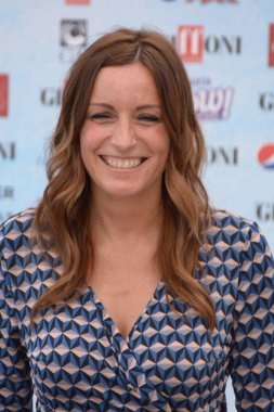 Giffoni Valle Piana, Sa, İtalya - 21 Temmuz 2018: Lucia Borgonzoni, Giffoni Film Festivali 2018 - üzerinde 21 Temmuz 2018 Giffoni Valle Piana, İtalya 