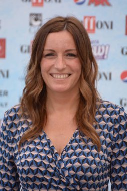 Giffoni Valle Piana, Sa, İtalya - 21 Temmuz 2018: Lucia Borgonzoni, Giffoni Film Festivali 2018 - üzerinde 21 Temmuz 2018 Giffoni Valle Piana, İtalya 