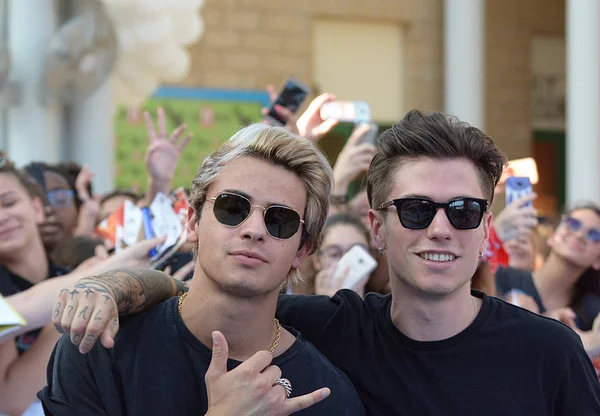 Giffoni Valle Piana, Sa, İtalya - 20 Temmuz 2018: Benji ve Fede Giffoni, Festival 2018 - 20 Temmuz 2018 Giffoni Valle Piana, İtalya üzerinde Film